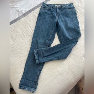 Topshop mom cut style blue Denim Jeans size 32